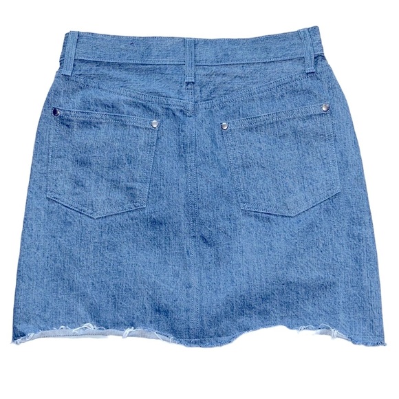 Rag & Bone Double Blues Denim Skirt High Rise Mini Coastal Blue Women’s 26 - Picture 3 of 6